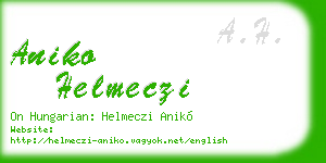 aniko helmeczi business card